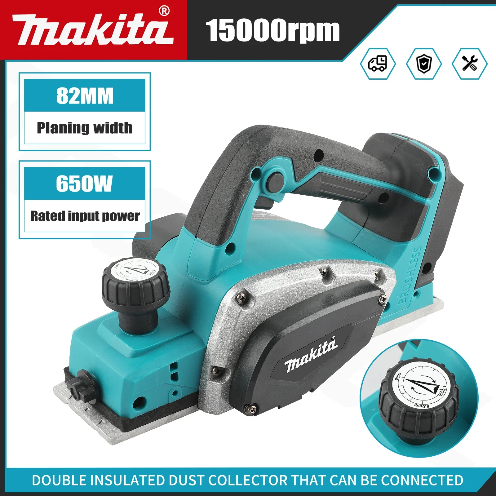 Power Tools For Woodworking - DKP180: مِكْشَاف كهربائي لاسلكي بدون فرشاة،