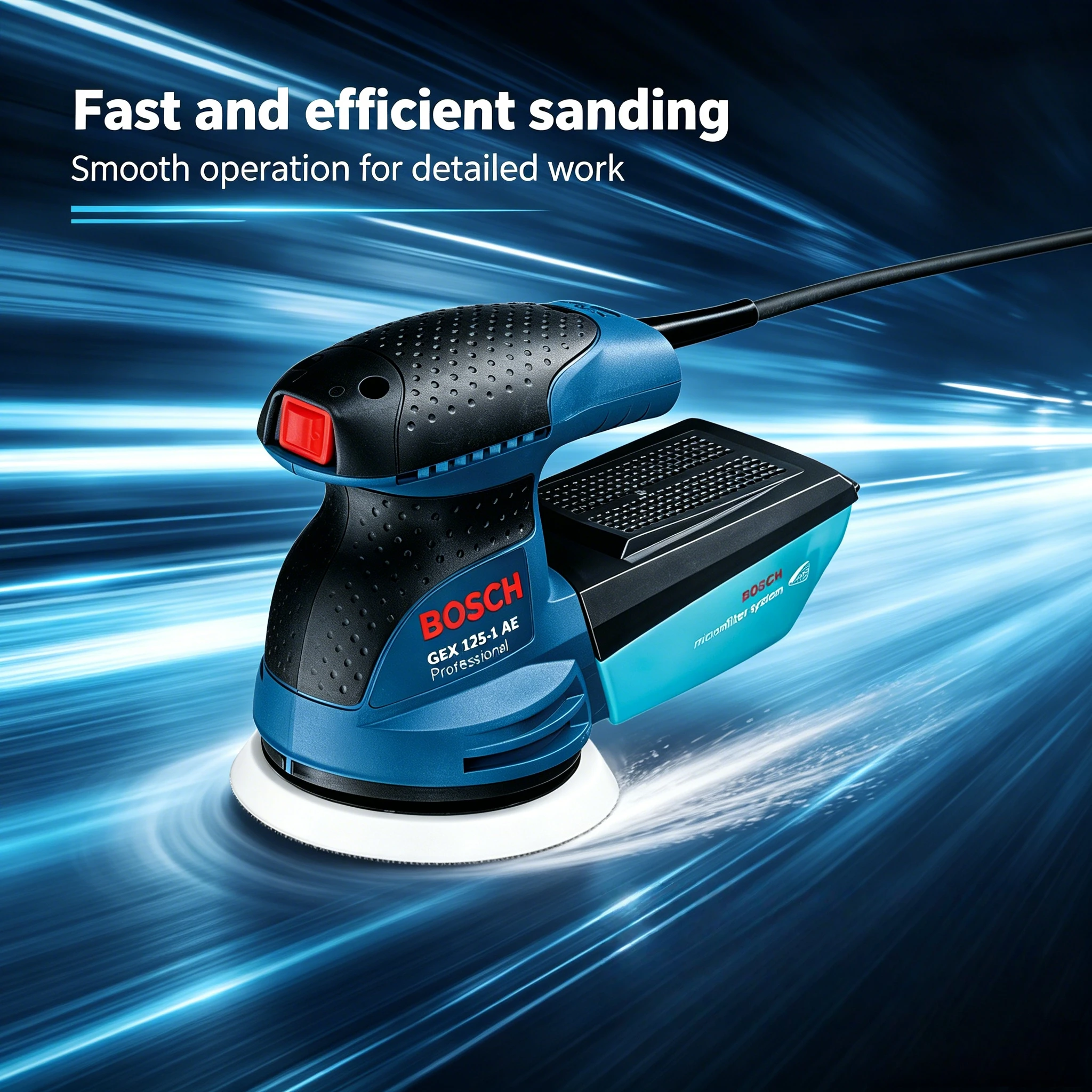 Power Tools Sander - ماكينة صنفرة إكسنتريكية BOSCH GEX 125-1AE،