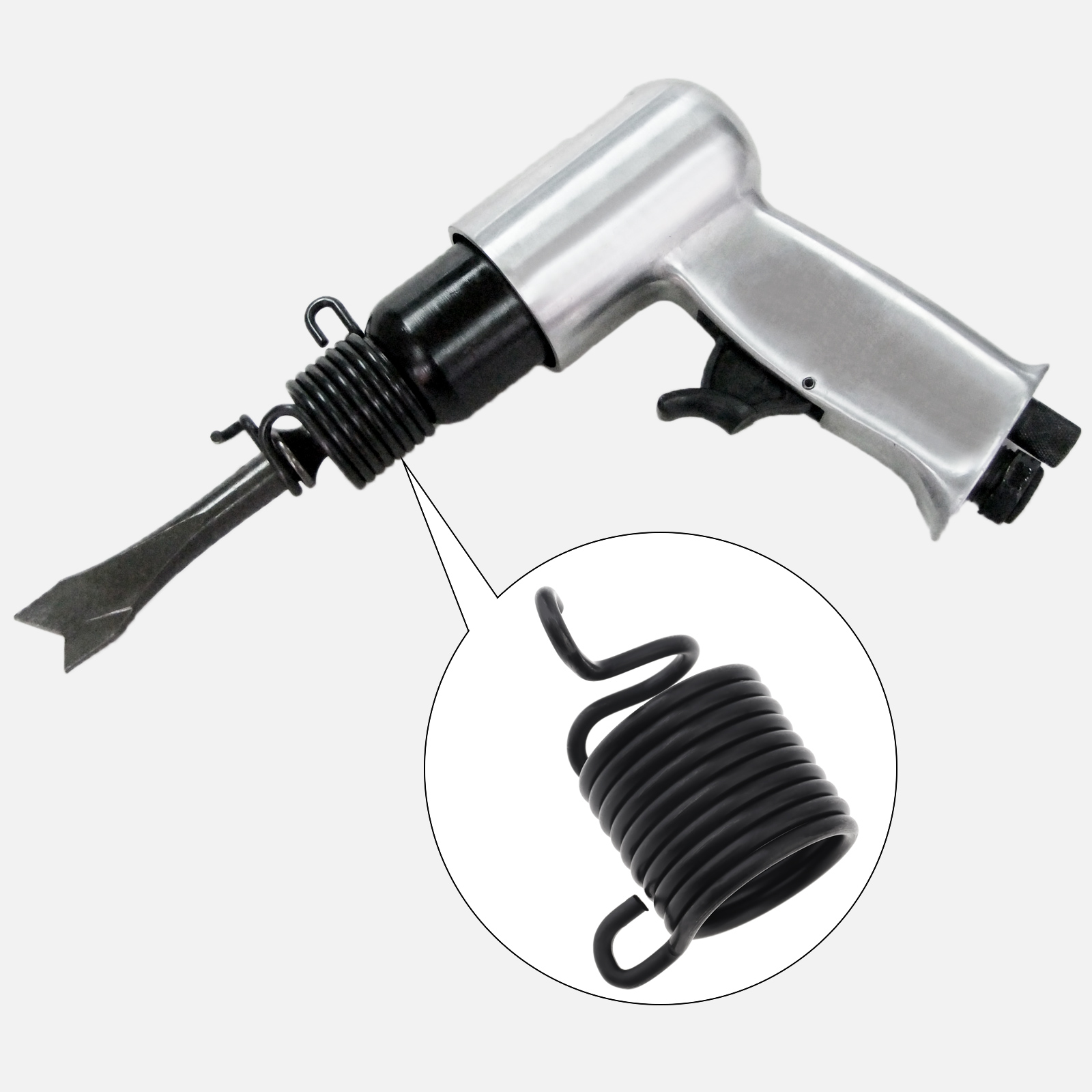Power Tools Pneumatic - دعامة زنبركية لواجهة مجرفة الهواء 45