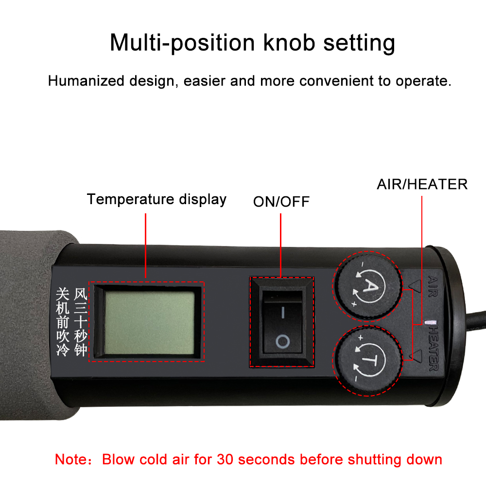 قابل للتعديل الرقمية مسدس هواء - مراجعة Heat Gun Variable وسعره