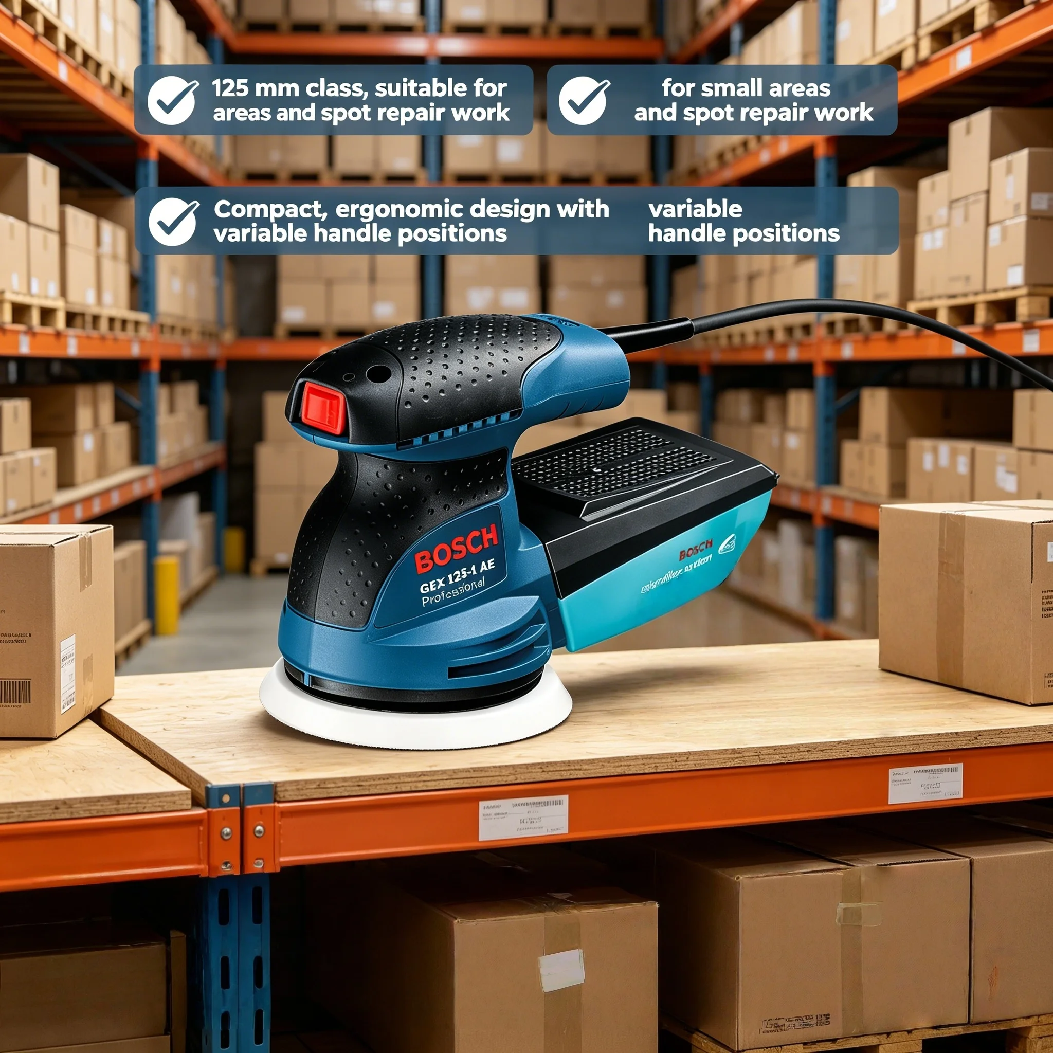 جلاخة مدارية عشوائية BOSCH GEX - مراجعة Power Tools Sander وسعره