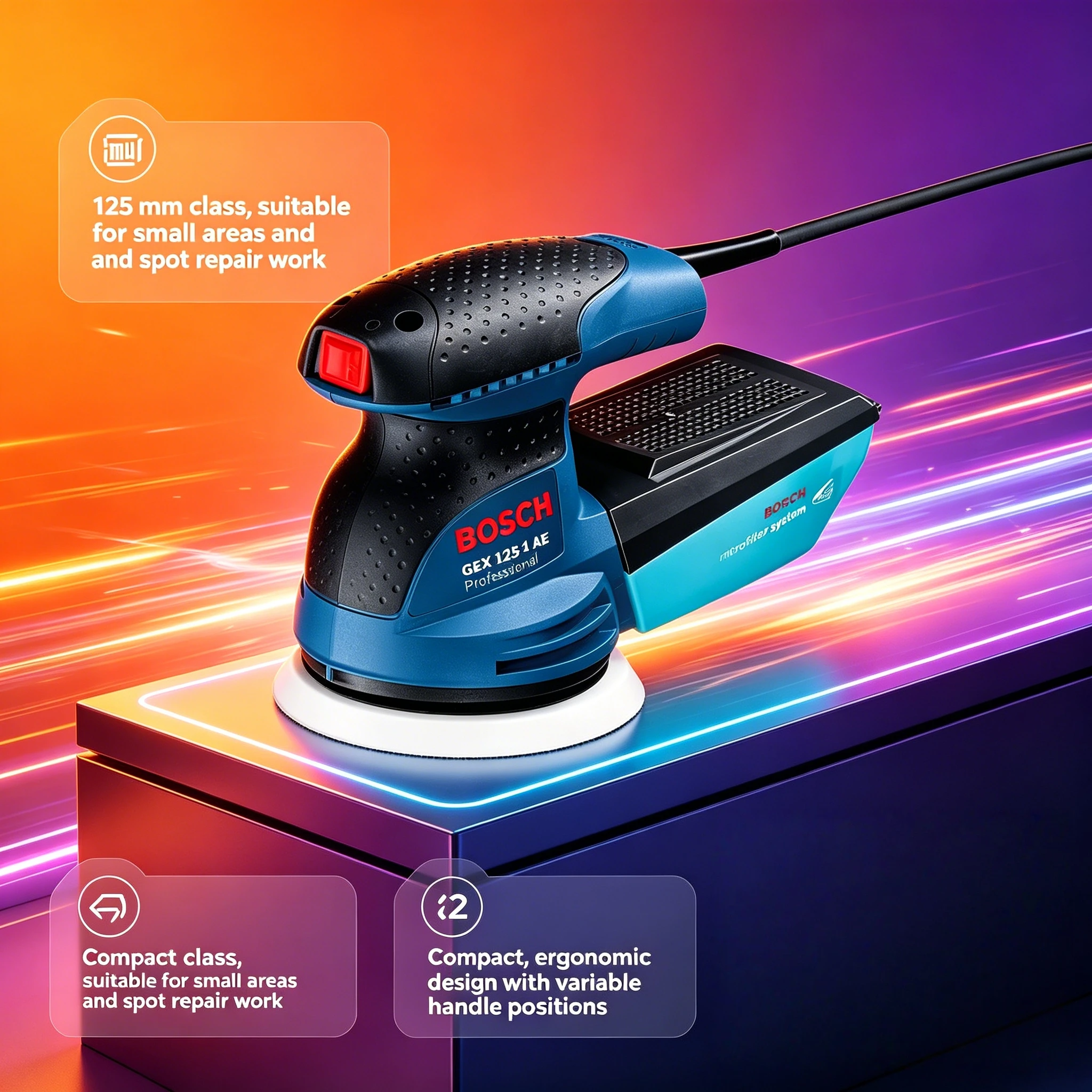 جلاخة مدارية عشوائية BOSCH GEX - مراجعة Power Tools Sander وسعره
