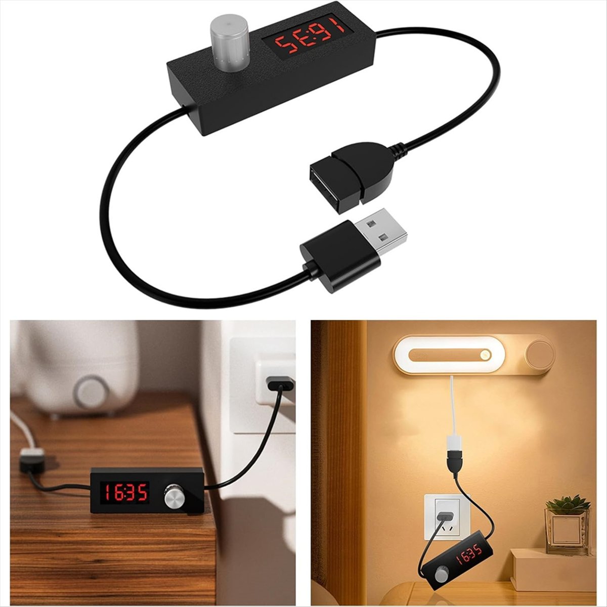 سلك تبديل الطاقة USB بمؤقت لإي - مراجعة Power Tools Mall وسعره
