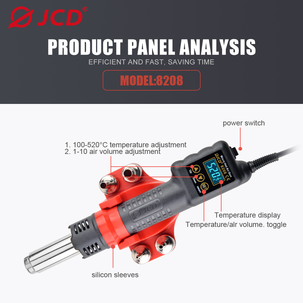 JCD 750 واط مايكرو الحرارة بند - مراجعة Heat Gun Variable وسعره