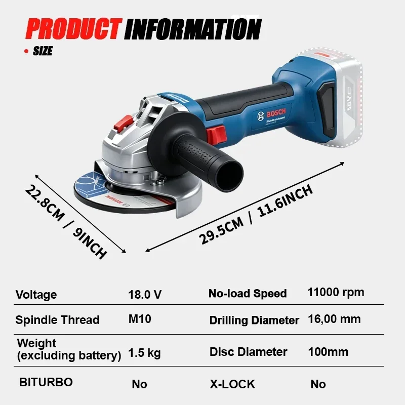 جلاخة زاوية لاسلكية BOSCH GWS  - مراجعة Power Tools Grinder وسعره