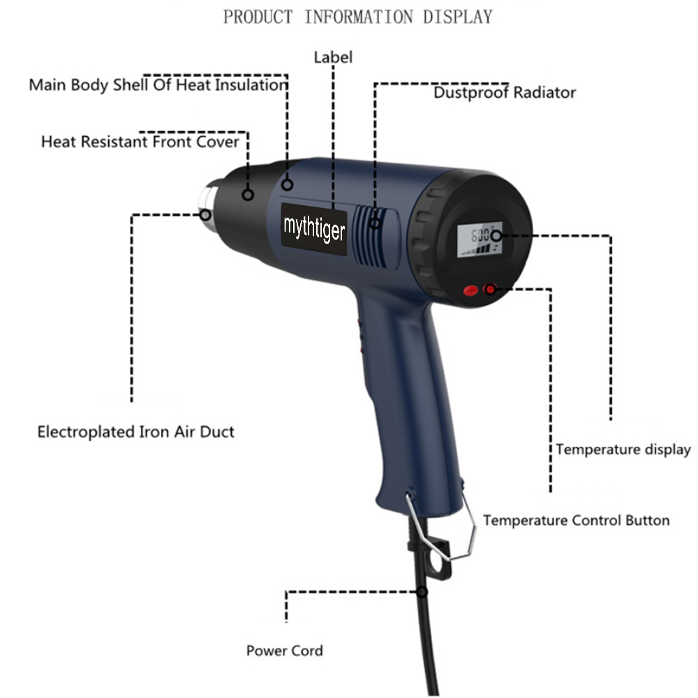 جديد الحرارة بندقية البناء مجف - مراجعة Heat Gun Variable وسعره