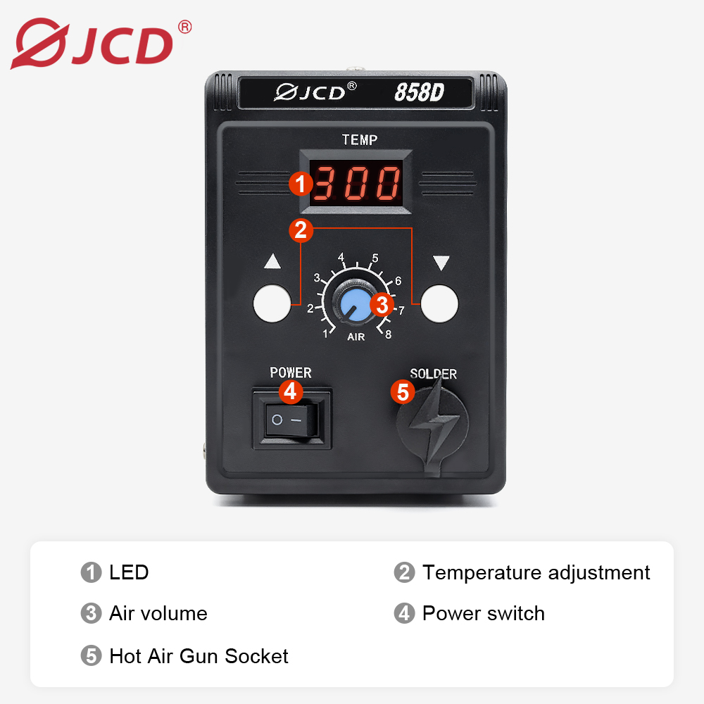 JCD مسدس هواء ساخن 858D 700 وا - مراجعة Heat Gun Variable وسعره