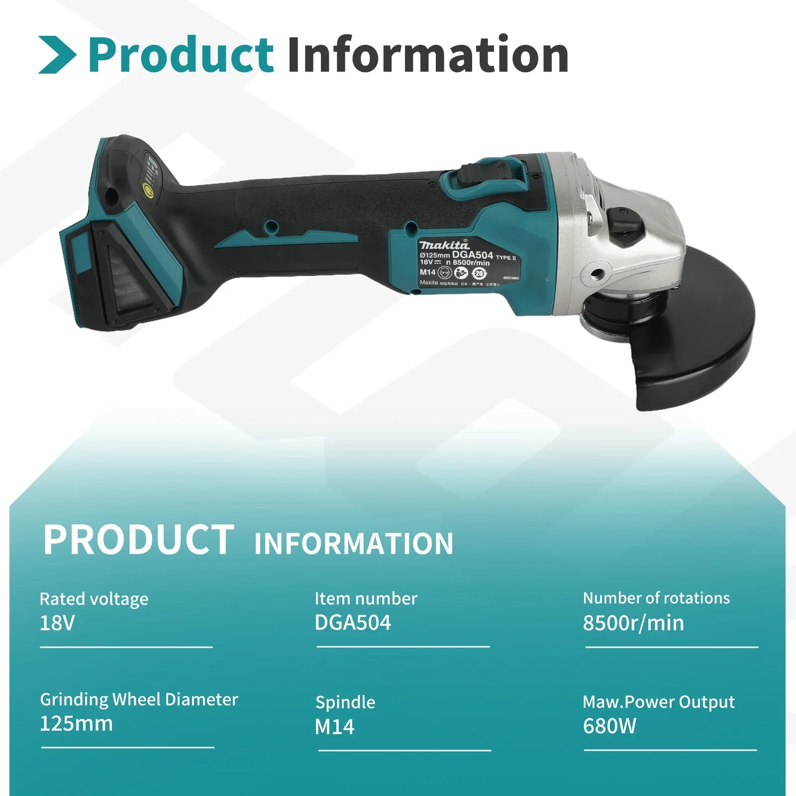 لجهاز ماكيتا DGA504، جلاخة بدو - مراجعة Power Tools Construction وسعره